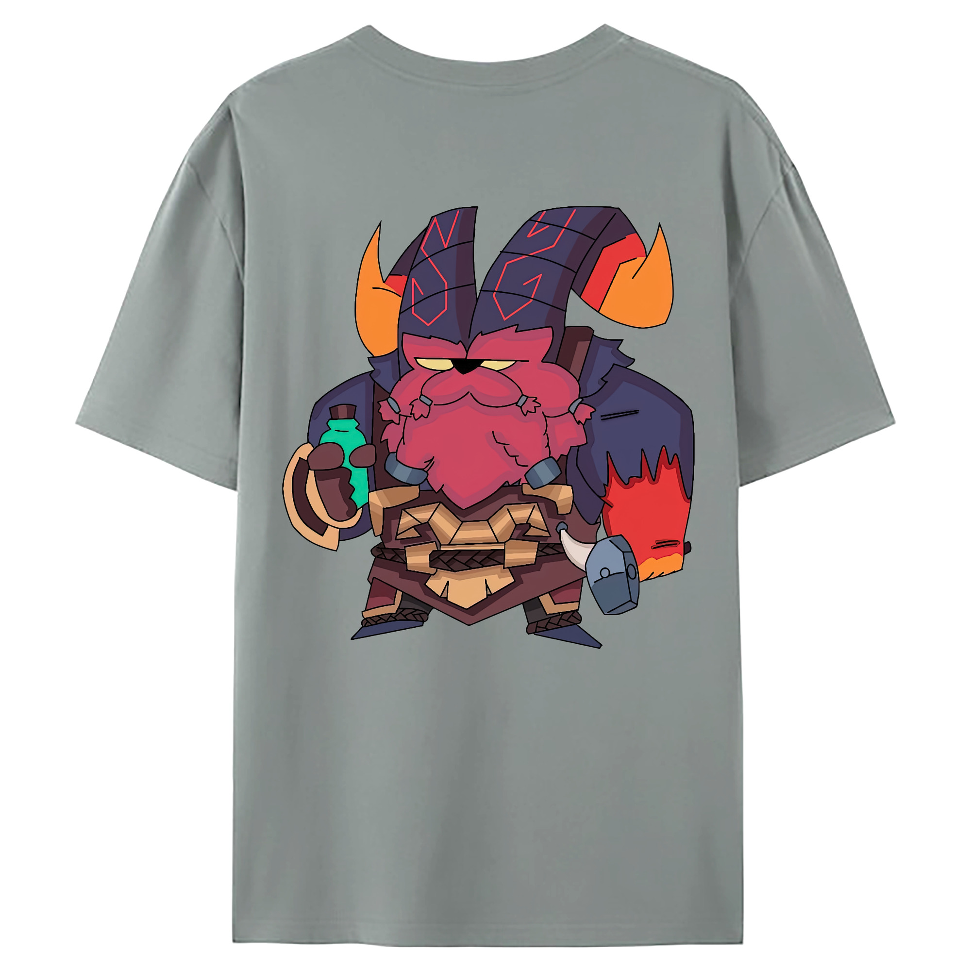 （画像用） リーグ・オブ・レジェンド League of Legends LOL 綿100％ メンズ半袖Tシャツ（バックプリント） 通気性